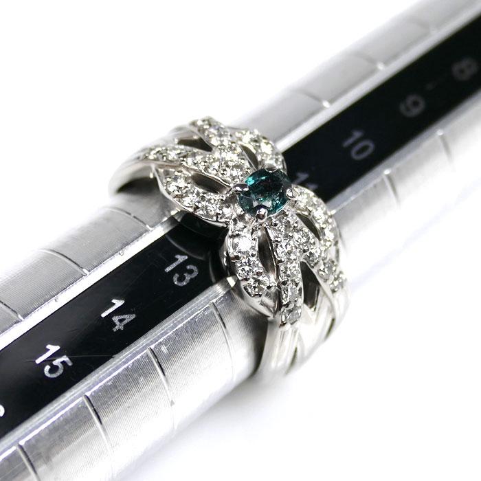 Pt900プラチナ リング・指輪 アレキサンドライト0.25ct ダイヤモンド 