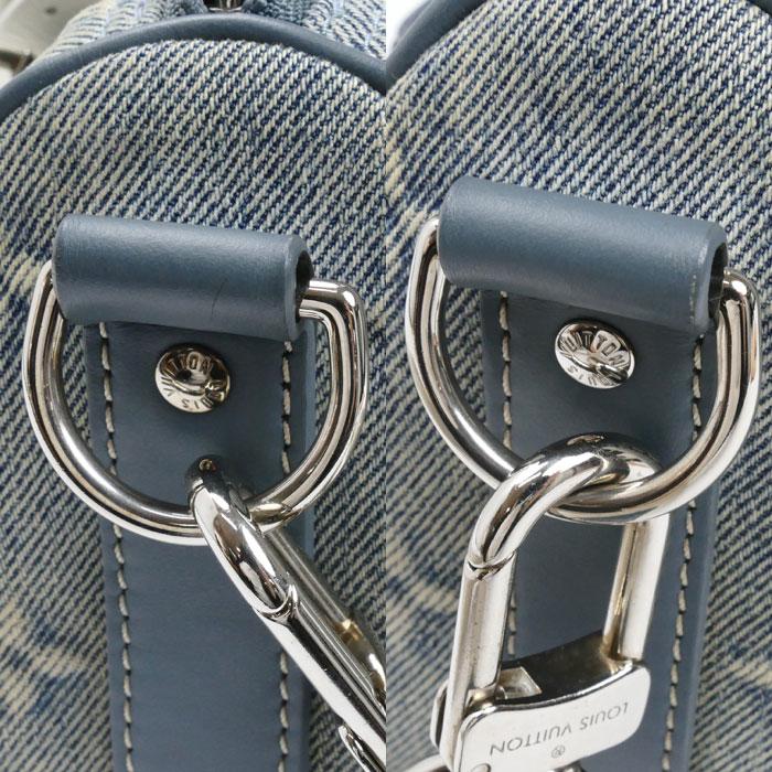 Louisvuitton キーポル バンドリエール25 ヴィトン ブルー 美品 ルイヴィトン/ハンドバッグ/キーポルバンドリエール25/ブルーアトラン