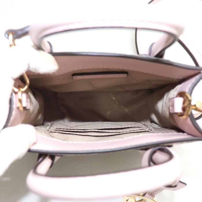Michael Kors マイケルコース ミニ トート 2Wayショルダーバッグ ピンク ホワイト 35T1GM9C0I レディース【中古】【美品】 MICHAEL KORS（マイケルコース） ミニ トート 2Wayショルダーバッグ