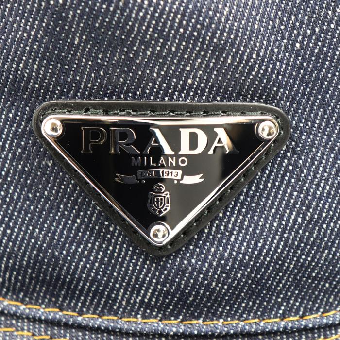 PRADA（プラダ） バケットハット デニム ハット ネイビー 2HC137 15C7