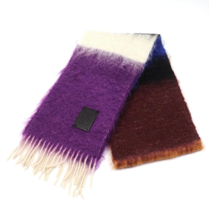 【美品】ロエベ　LOEWE モヘアウールマフラー　マルチカラー LOEWE（ロエベ） モヘア マフラー マルチカラー レディース 中古 美品