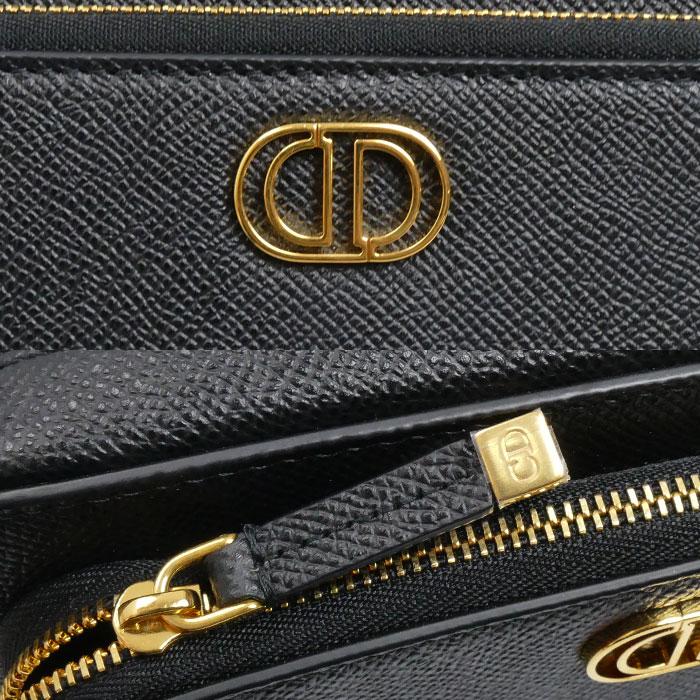 Dior ディオール カロ ダブルポーチ ショルダーバッグ ブラック 