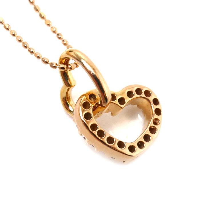 Folli Follie フォリフォリ K18PG ピンクゴールド ハート ネックレス  