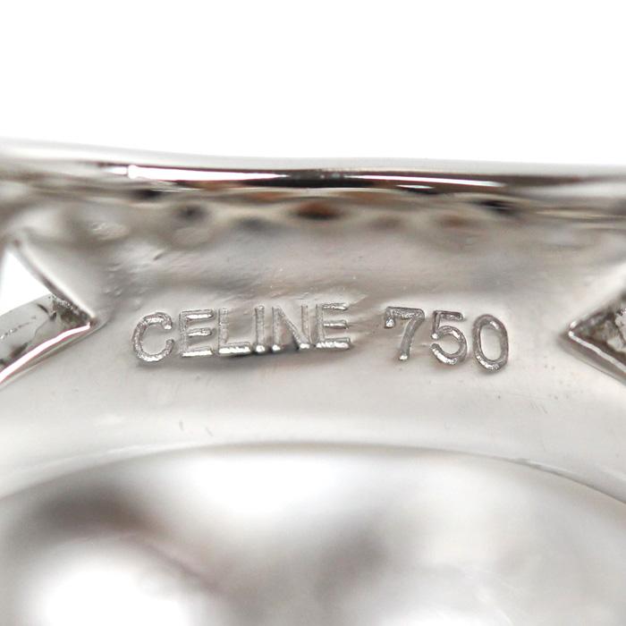 CELINE セリーヌ K18WG ホワイトゴールド ハートモチーフ ダイヤ CELINE セリーヌ K18WG ホワイトゴールド ハートモチーフ ダイヤ