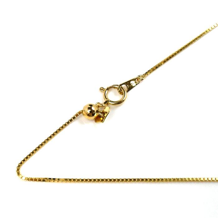 K18YG イエローゴールド ネックレス ベネチアン 2.9g 〜45cm フリー  