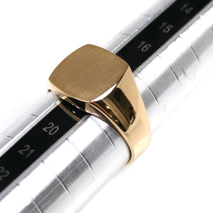 K18YG イエローゴールド 印台 リング・指輪 18号 11.1g メンズ 中古 美