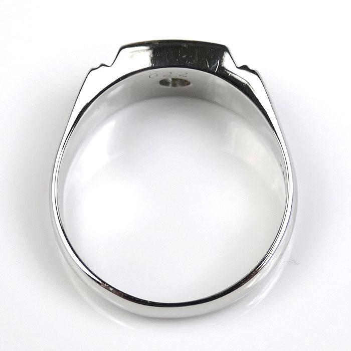 Pt900プラチナ リング・指輪 ダイヤモンド0.22ct 19号 11.1g メンズ