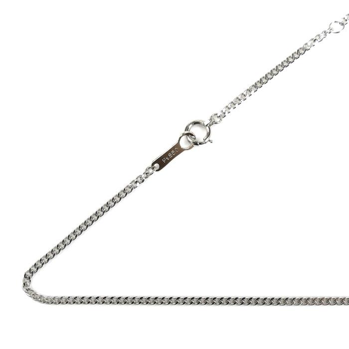 Pt850プラチナ ネックレス 喜平2面カット 4.3g 40cm レディース