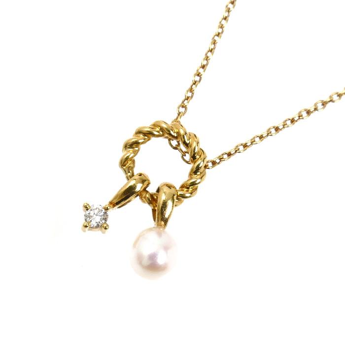 TASAKI タサキ K18YG イエローゴールド ネックレス アコヤパール約3.9