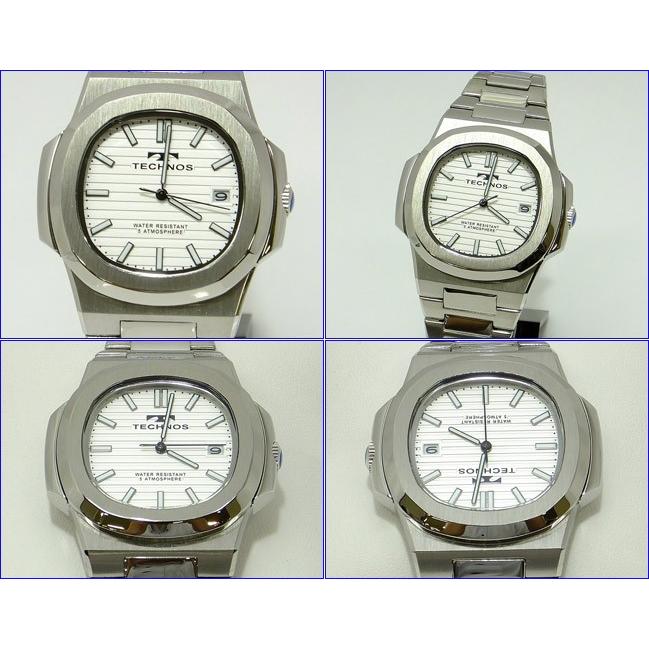 新品・未使用品・買取品 TECHNOS テクノス メンズウォッチ 腕時計 38mm QZ クォーツ ホワイト文字盤 SS ノーチラスタイプ T9556SW（本店）｜koera｜02