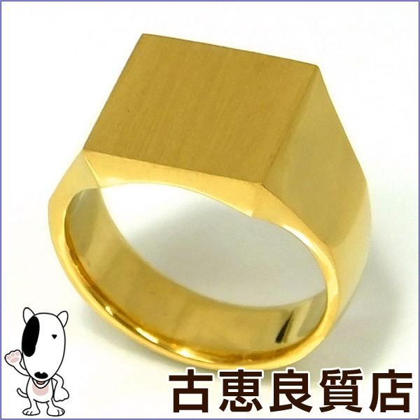新品 未使用品 K24 純金 指輪 印台 メンズ 26.2g リング サイズ22号 (本店)(79022円)