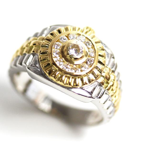 おすすめ ダイヤモンドリング イエローゴールド プラチナ Pt900 K18 Mr40 ファッションリング 中古 サイズ12号 8 3g D0 28 指輪 指輪 Www Votanistas Com