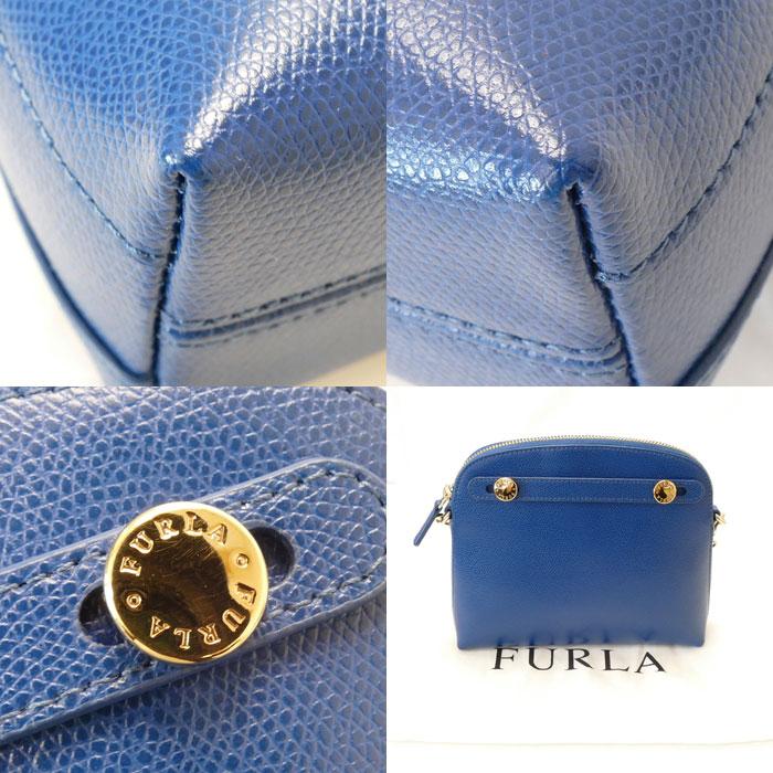 FURLA（フルラ） パイパーミニ ショルダーバッグ ブルー 943658 中古