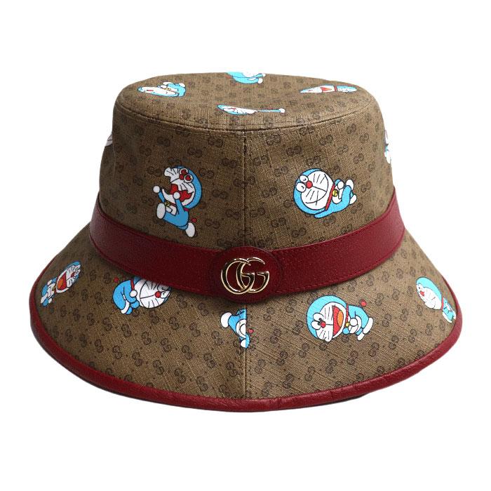 GUCCI グッチ ドラえもん コラボ ハット ブラウン 648846 L ユニ 