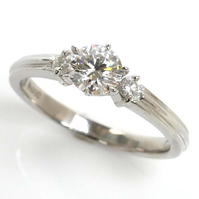 ESTELLE Pt900プラチナ ダイヤ リング・指輪 ダイヤモンド0.374ct 7号 