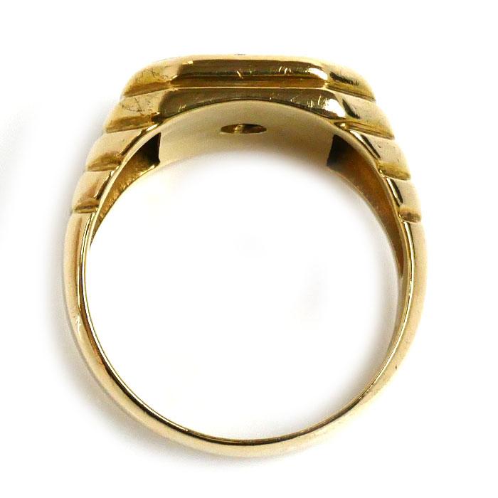 K18YG イエローゴールド オニキス リング・指輪 18号 9.7g