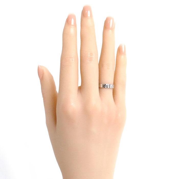 CARTIER カルティエ K18WG ホワイトゴールド ミニラブ リング・指輪 