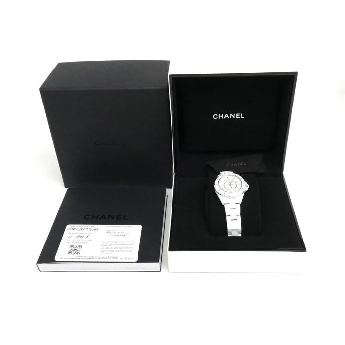 CHANEL シャネル J12 12Pダイヤ マザーオブパール 腕時計 電池式 CHANEL シャネル J12 12Pダイヤ マザーオブパール 腕時計 電池式