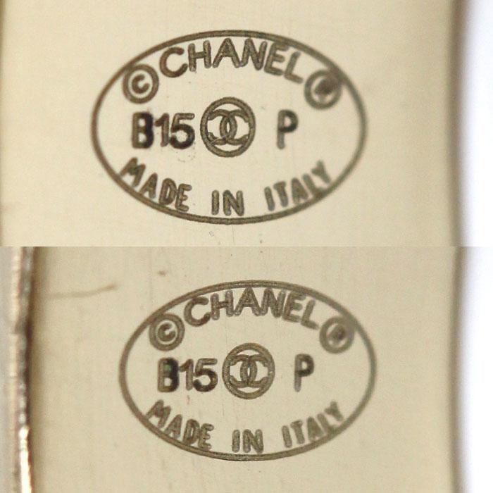 CHANELシャネルメタル ココマークフープ ピアス チェーンフープ B15 P