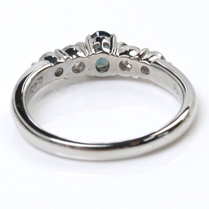 Pt900プラチナ リング・指輪 アレキサンドライト0.31ct ダイヤモンド 