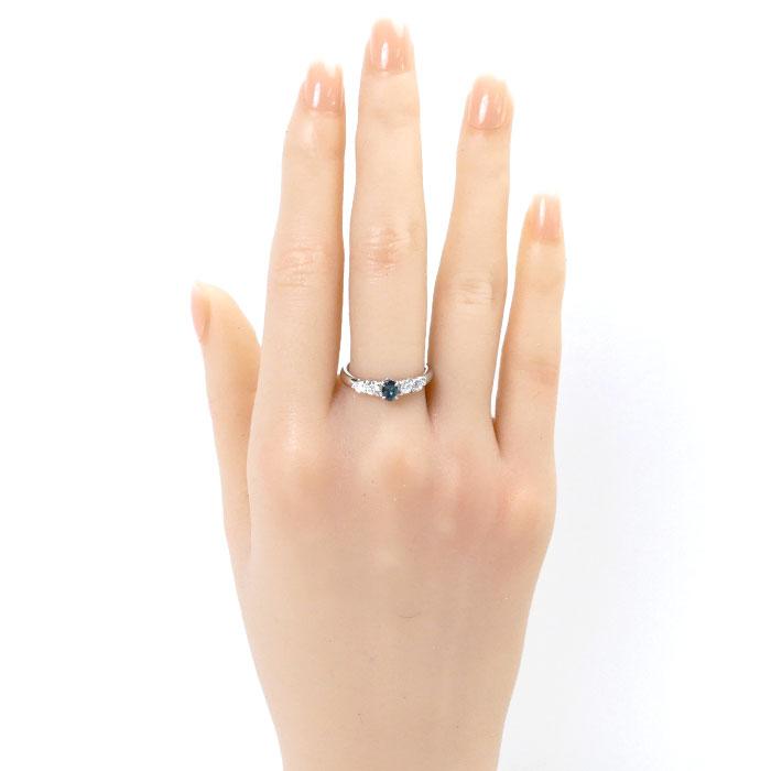 Pt900プラチナ リング・指輪 アレキサンドライト0.31ct ダイヤモンド 