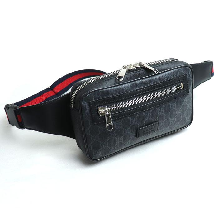 GUCCI（グッチ） GGスプリーム ベルトバッグ ボディバッグ グレー