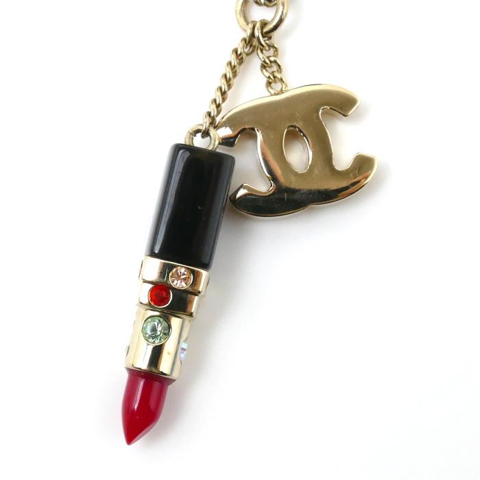 CHANEL シャネル メタル リップスティック 口紅 ココマーク ネックレス 