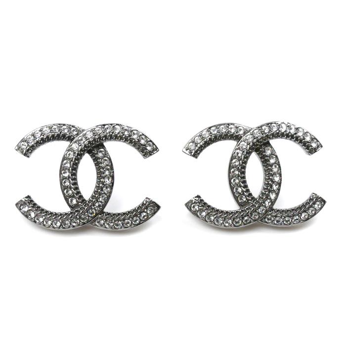 [鑑定済] CHANEL シャネル ピアス ラインストーン ココマーク シャネル CHANEL CHANEL ピアス A86504 Y09569 ココマーク