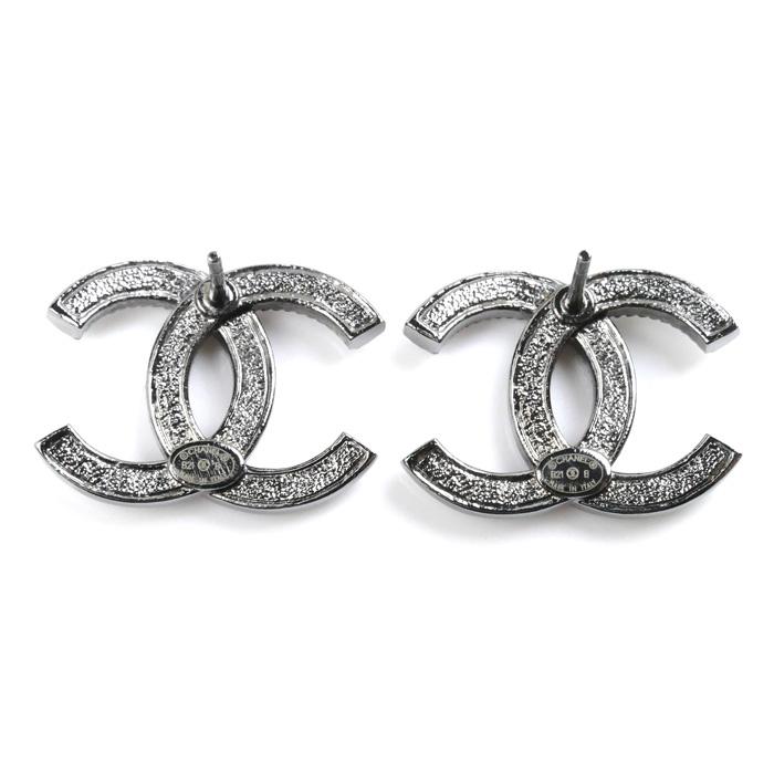 CHANEL（シャネル） メタル ココマーク ラインストーン ピアス