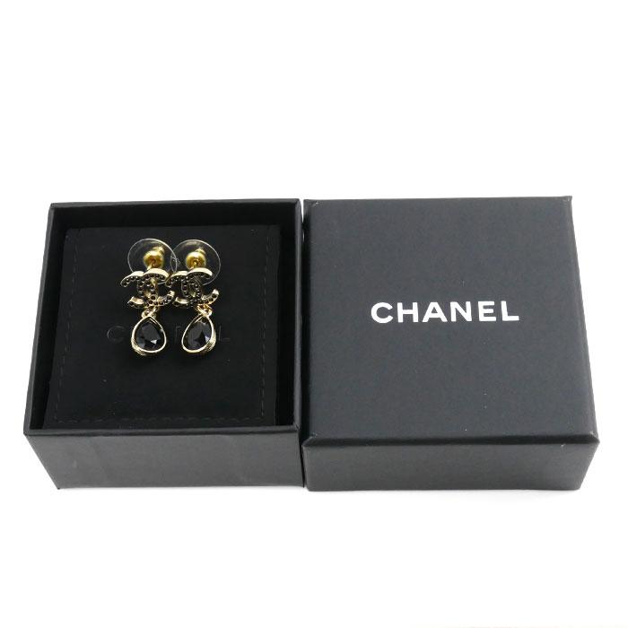 CHANEL（シャネル） メタル ココマーク ブラックストーン ピアス