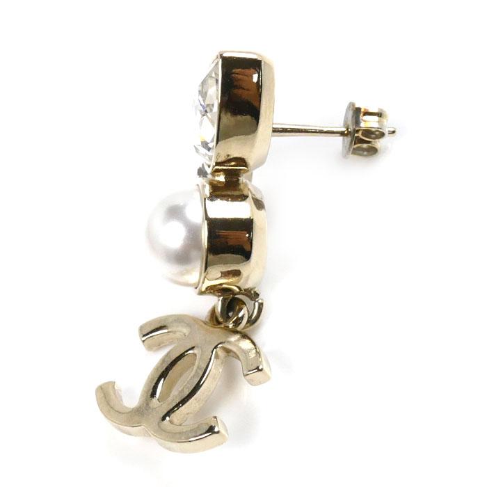 CHANEL シャネル メタル フェイクパール ココマーク パール ライン 