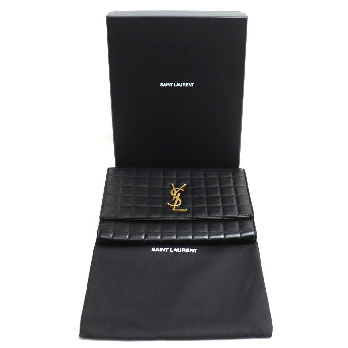SAINT LAURENT PARIS サンローランパリ FLAP POUCH クラッチバッグ