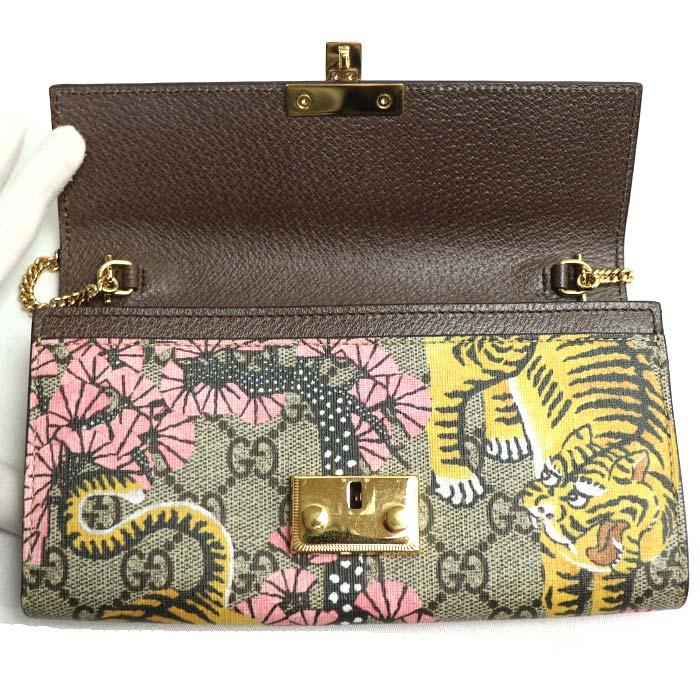 GUCCI（グッチ） GGスプリーム チェーンウォレット ベンガルトラ/桜柄