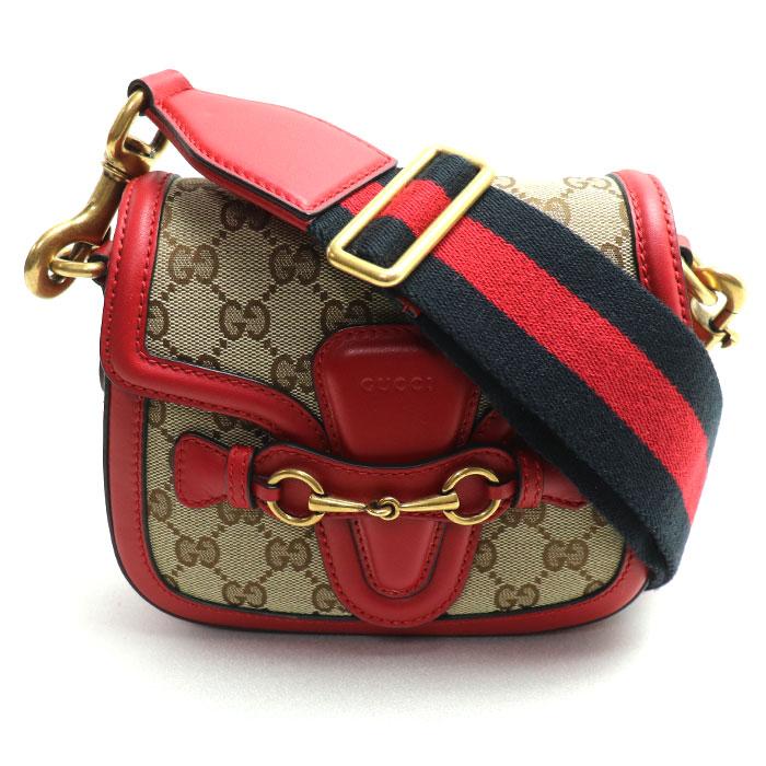GUCCI グッチショルダーバッグベージュ赤
