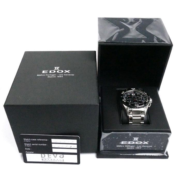 【最終値下げ】エドックス 時計 本体と箱 EDOX（エドックス） クラス 1 ビッグデイト 腕時計 電池式 10017-3