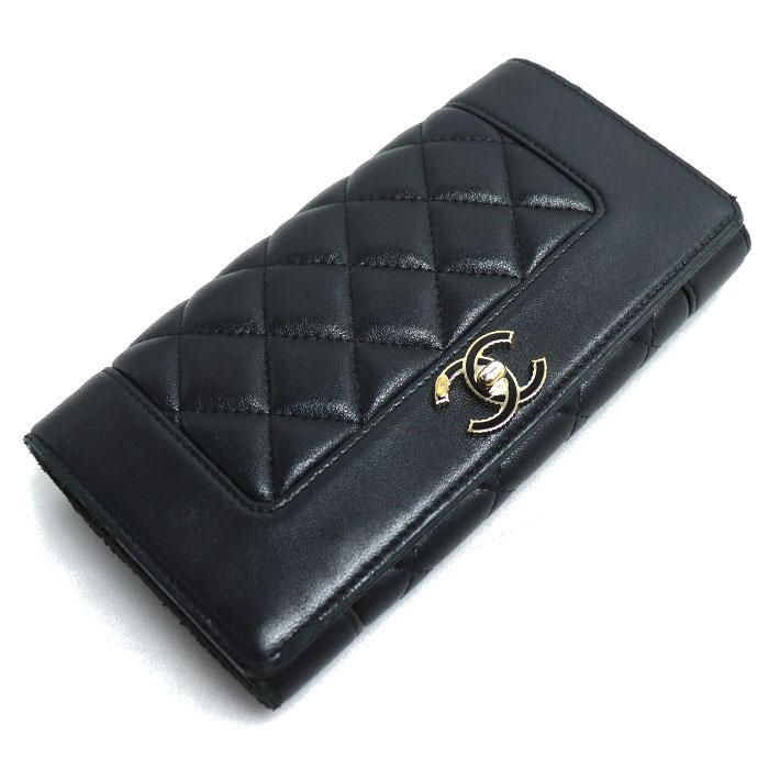 【専用です】シャネル　マトラッセ　マドモアゼル　長財布　ココターンロック CHANEL（シャネル） マトラッセ マドモアゼル 長財布 ブラック A80971
