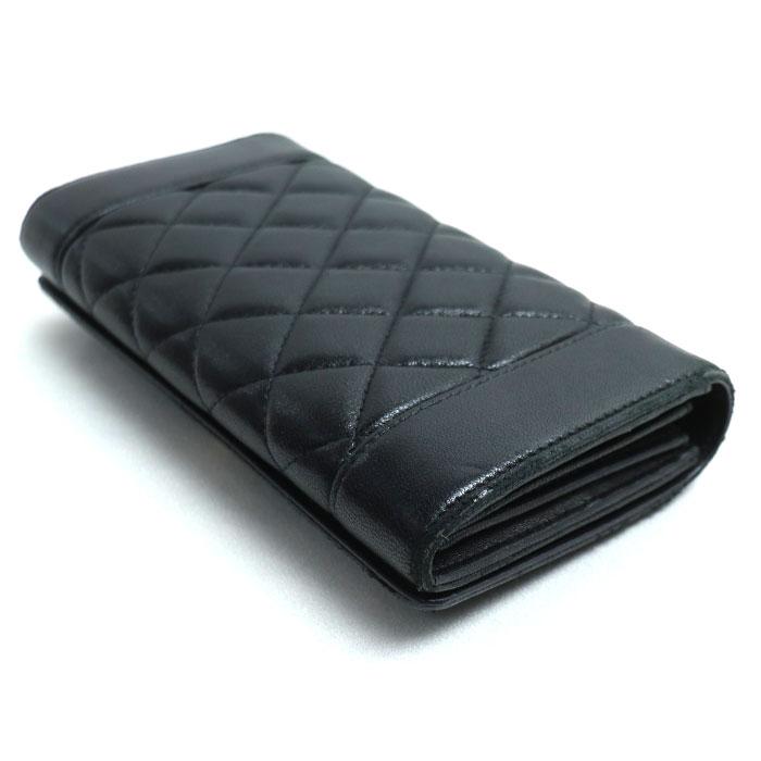 CHANEL シャネル マトラッセ マドモアゼル 長財布 ブラック A80971 レディース 中古の画像