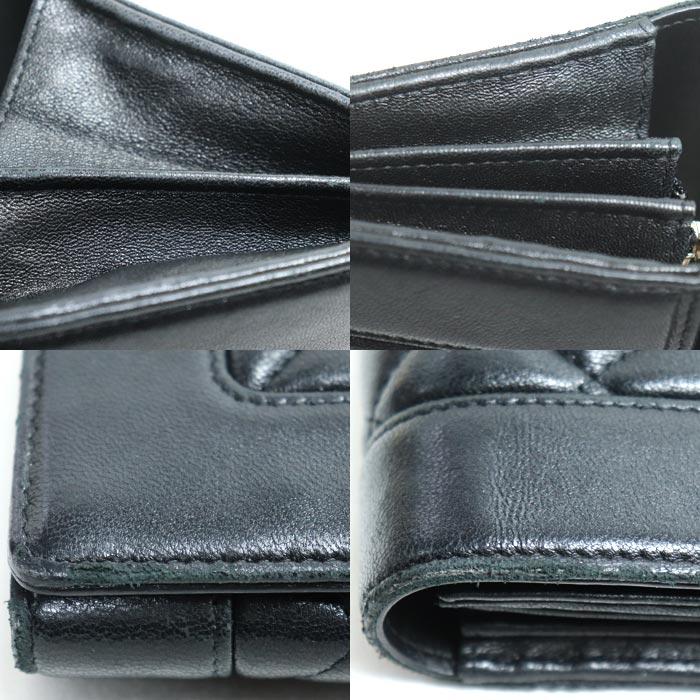 CHANEL シャネル マトラッセ マドモアゼル 長財布 ブラック A80971 レディース 中古の画像