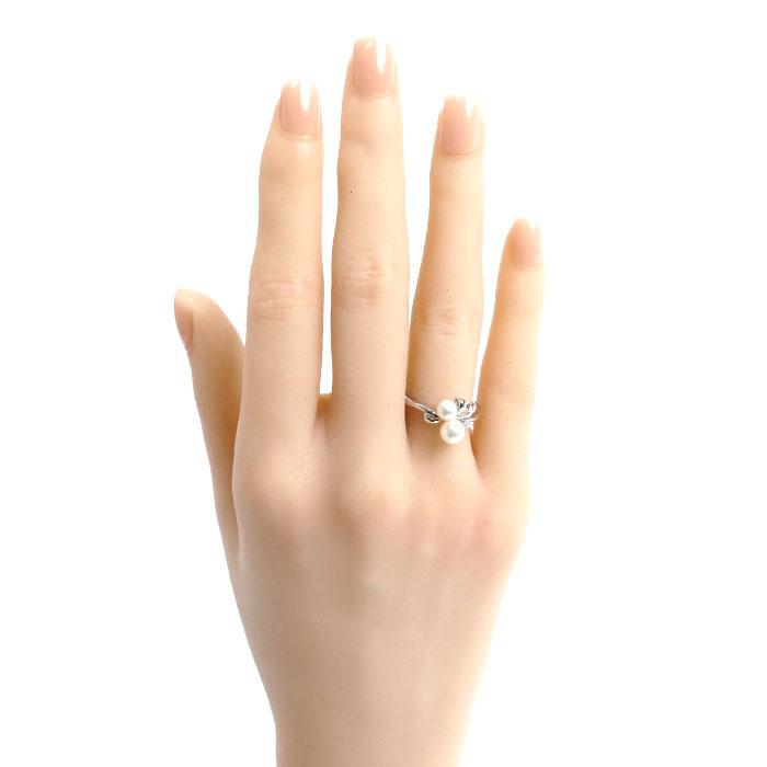 1808 ミキモトパールリングK18WGホワイトゴールド11号7.4mm MIKIMOTO（ミキモト） K18WG ホワイトゴールド リング・指輪 パール約