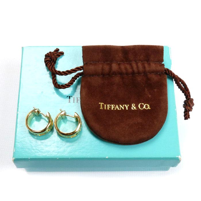 【美品】ティファニー Tiffany&Co. K18YGアトラス フープピアス ティファニー ピアス K18YG アトラスX フープピアス : たかみ質店