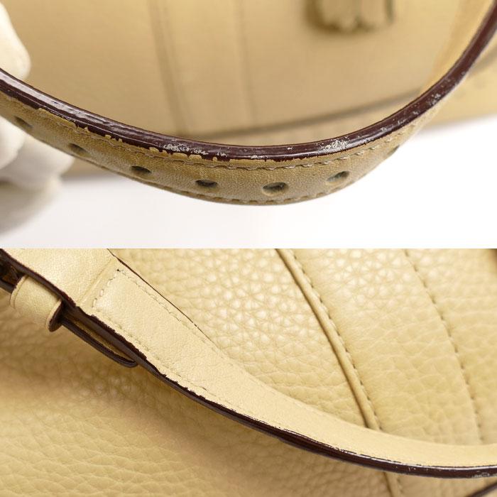 COACH コーチ ハンプトンズ フリンジ ハンドバッグ ベージュ