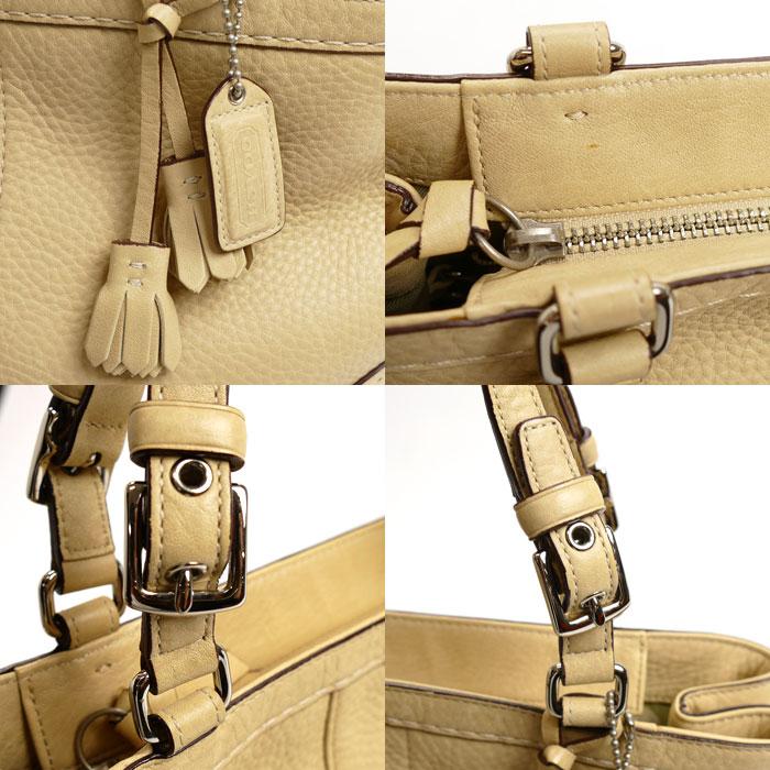 美品　コーチ　ハンドバック　ハンプトンズシグネチャー コーチ ハンプトンズ シグネチャー ミディアム キャリーオール