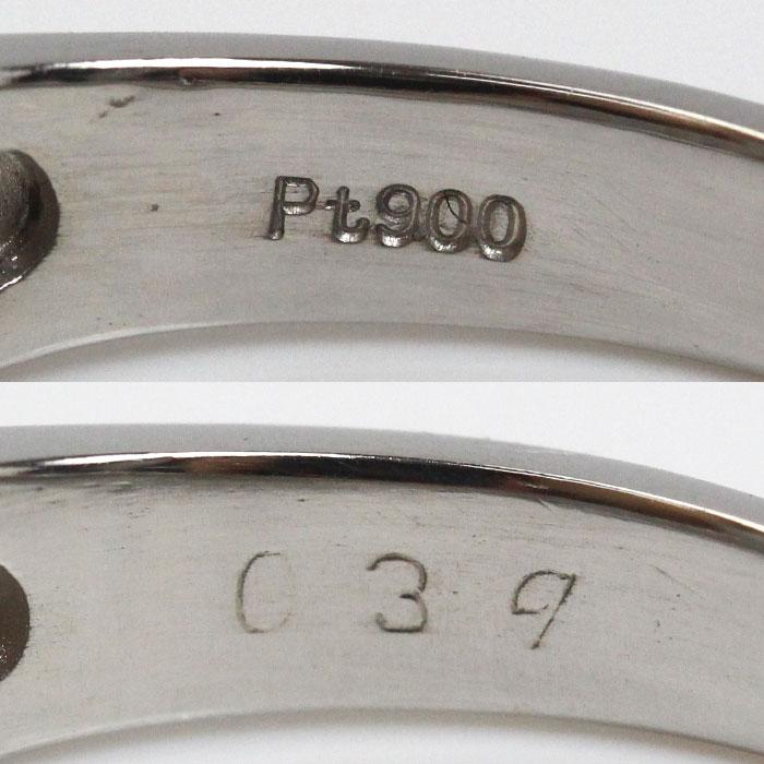 Pt900プラチナ リング・指輪 ダイヤモンド0.39ct 9号 5.0g レディース