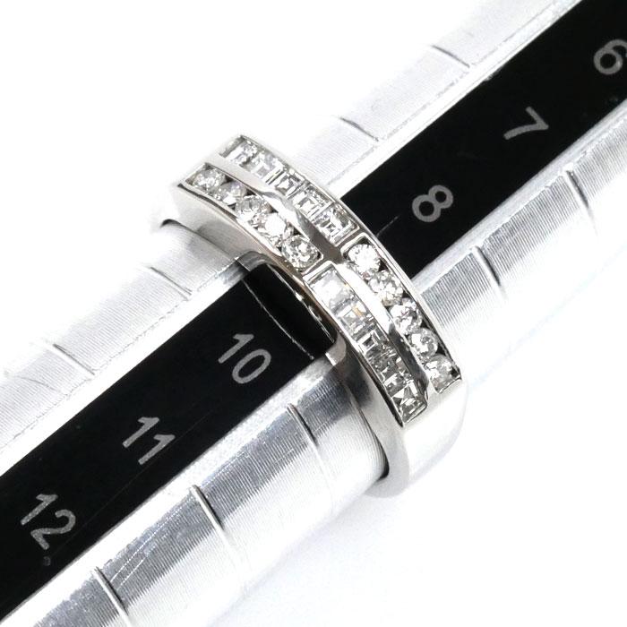 中古美品 Pt900プラチナリング 6g Pt900プラチナ リング・指輪 ダイヤモンド0.39ct 9号 5.0g レディース
