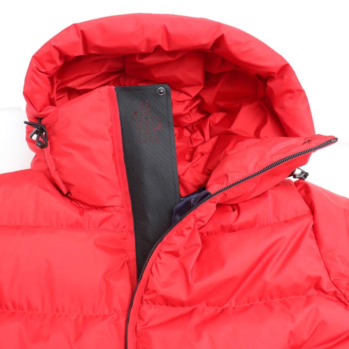 MONCLER フード付きダウンジャケット レッド MONCLER - 新品MONCLERモンクレールロゴフーデッドダウン