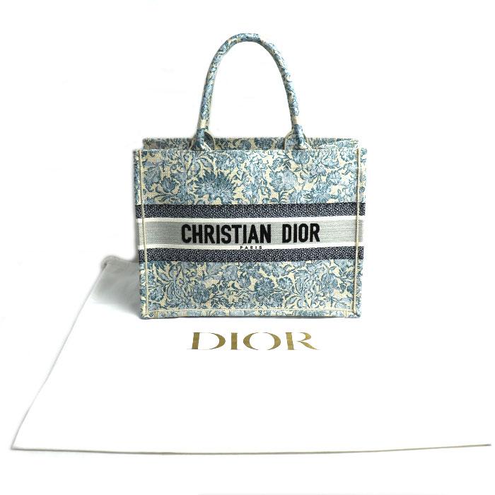 Dior ディオール ブックトート ミディアム トートバッグ ブルー マルチ