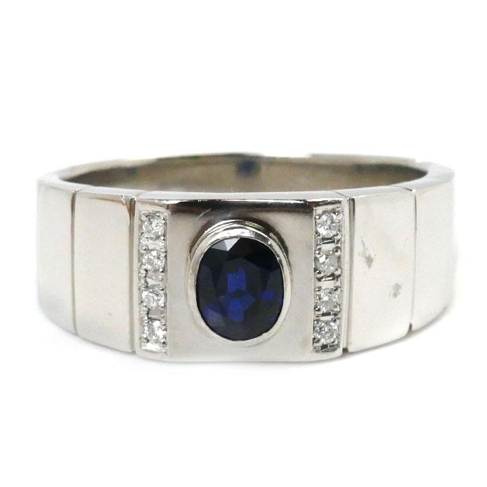 Pt900プラチナ サファイア ダイヤ リング・指輪 サファイア0.96ct