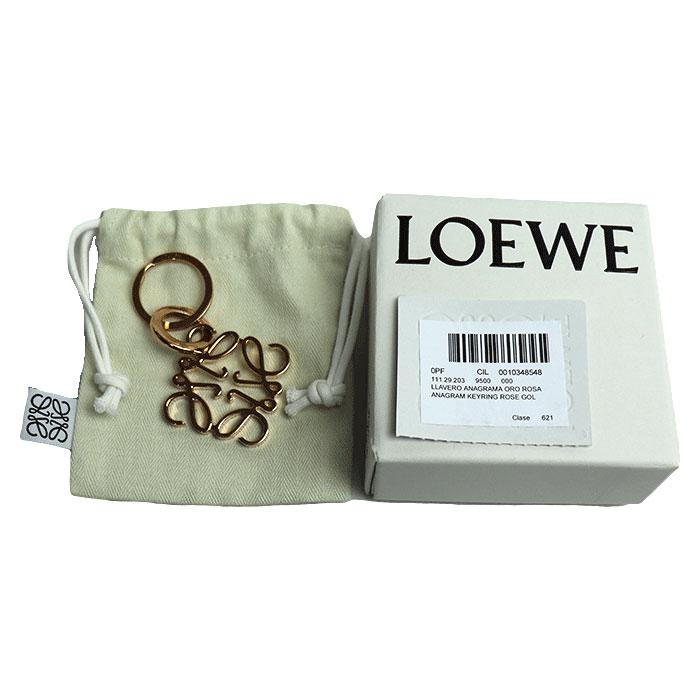 LOEWE ロエベ アナグラム キーリング キーホルダー ローズゴールド 