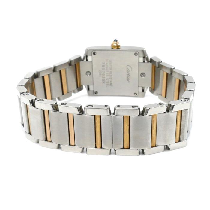 電池交換済 Cartier カルティエ タンクフランセーズ SM W51027Q4 ピンクシェル K18PG ピンクゴールド SS ステンレス コンビ レディース クォーツ【6ヶ月保証】【腕時計】【中古】 カルティエ カルティエ タンク フランセーズ SM Ref.W51027Q4 コンビ