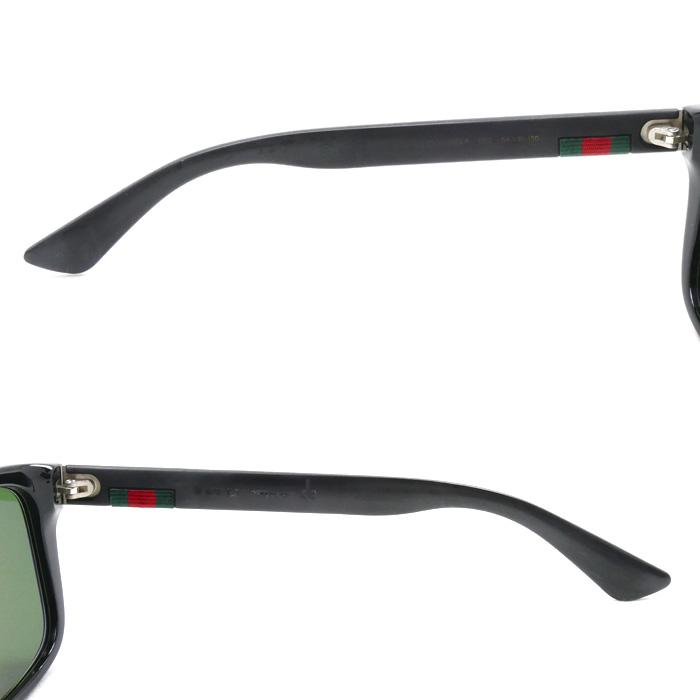 GUCCI（グッチ） サングラス ブラック グリーン GG0008SA 002 度入り